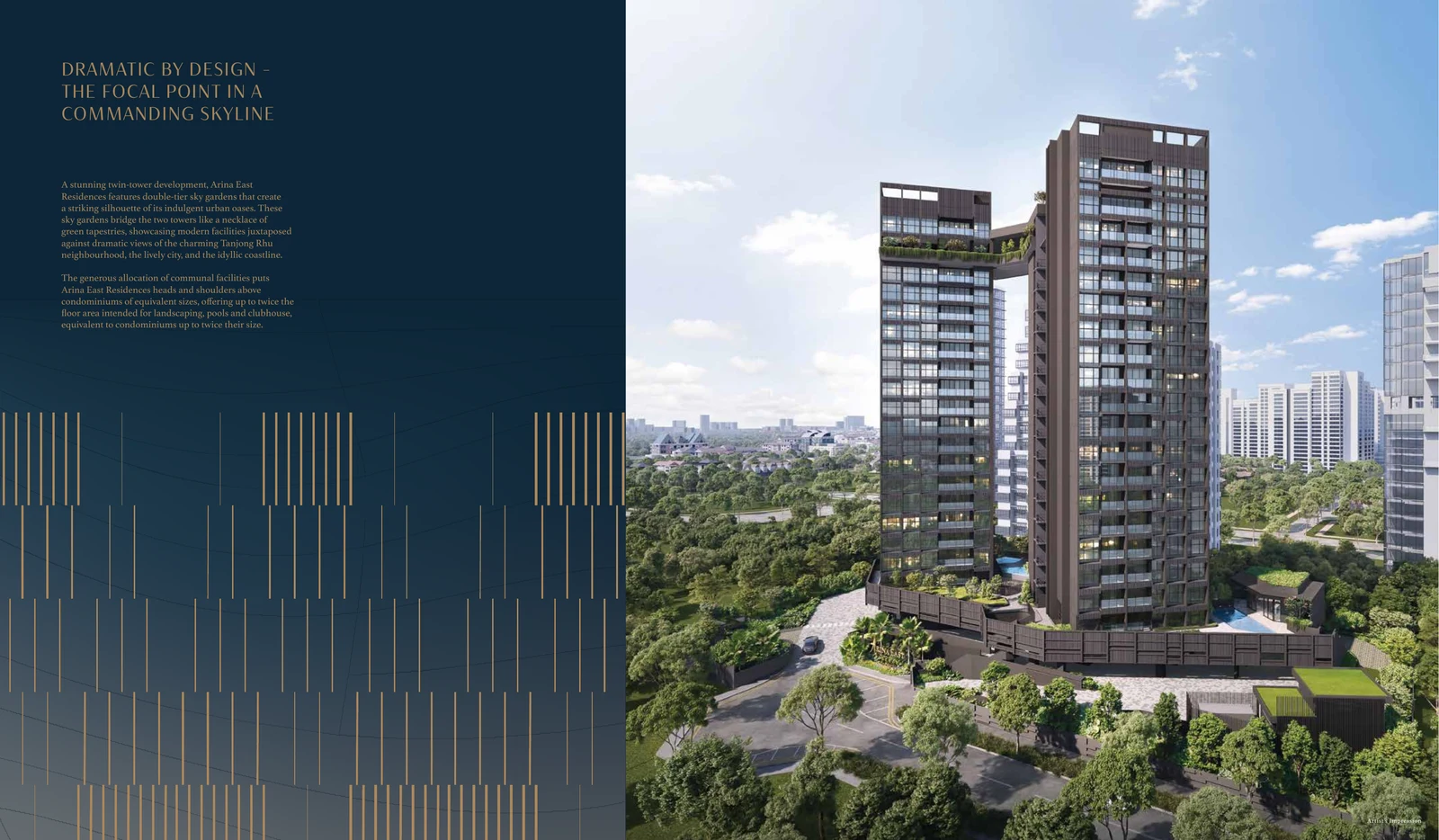 Arina East Residences twin freehold towers along Tanjong Rhu Road designed by ONG&ONG
