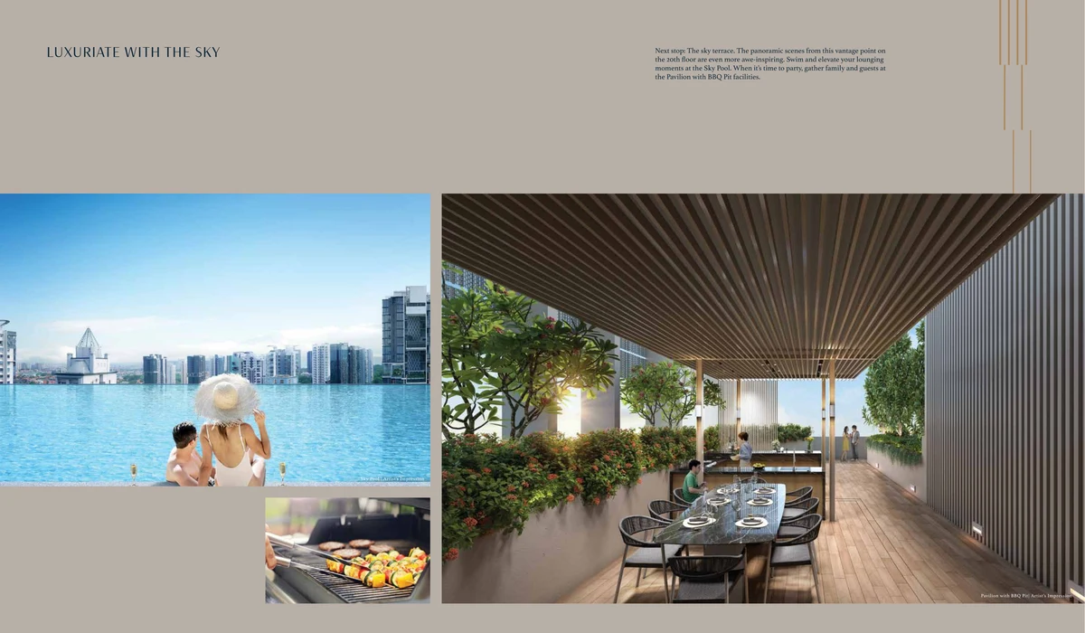 Arina East Residences Level 20 Rooftop Sky Pool overlooking city skyline