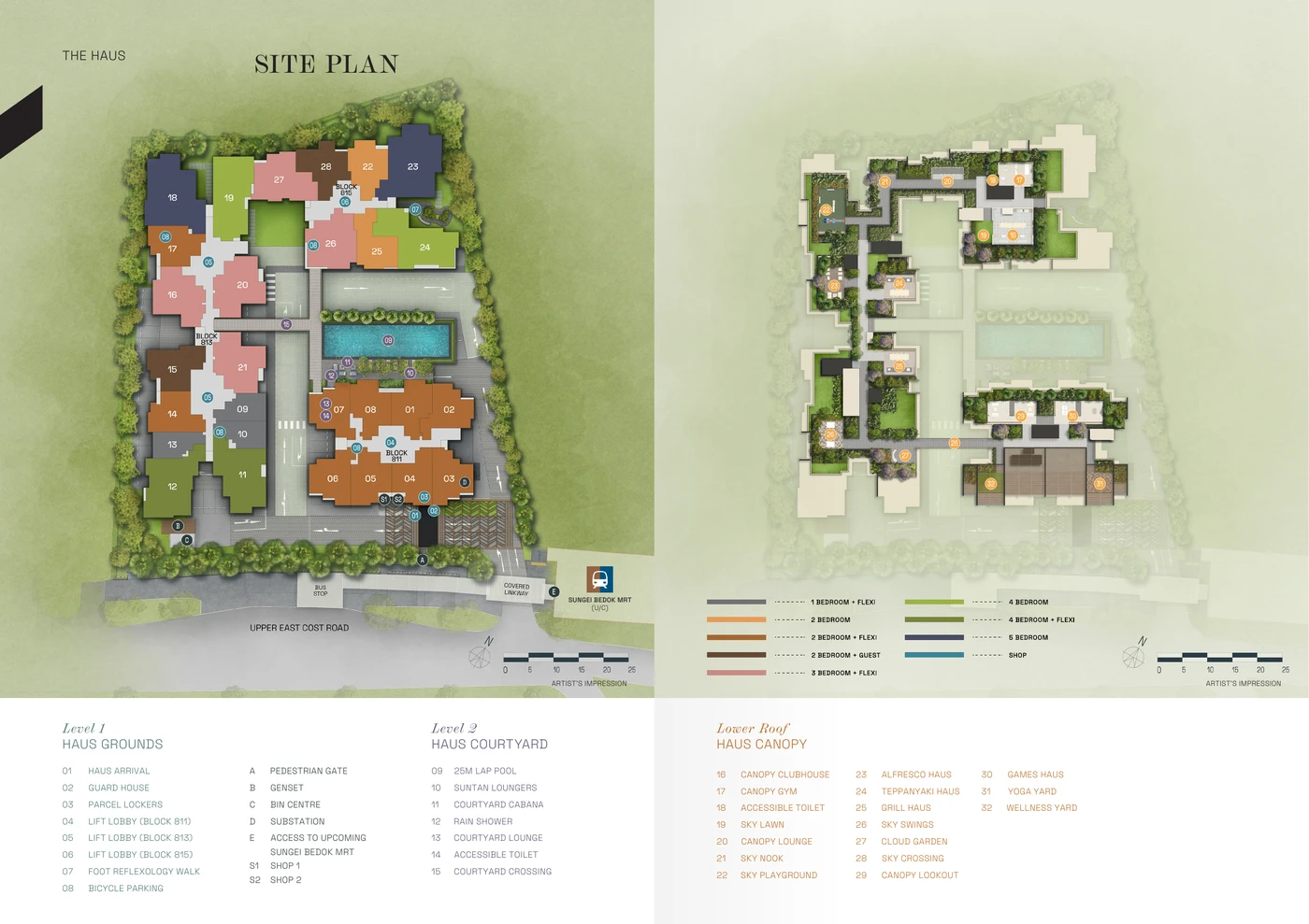 Bagnall Haus comprehensive facilities master site plan and lower roof canopy plan