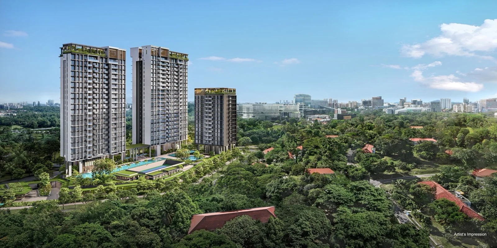 Architectural rendering of Bloomsbury Residences at Media Circle