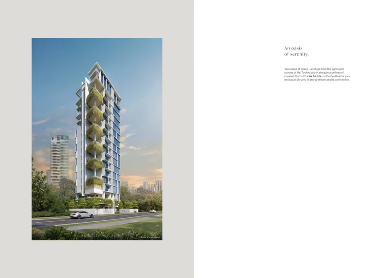 Enchanté luxury freehold condominium tower along Evelyn Road District 11