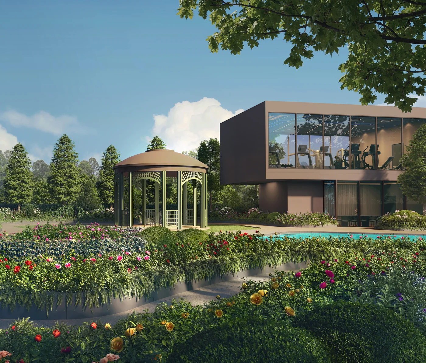 Penrith 825 sqm Swimming Pool Zone with Lake Pool alcove and aqua deck