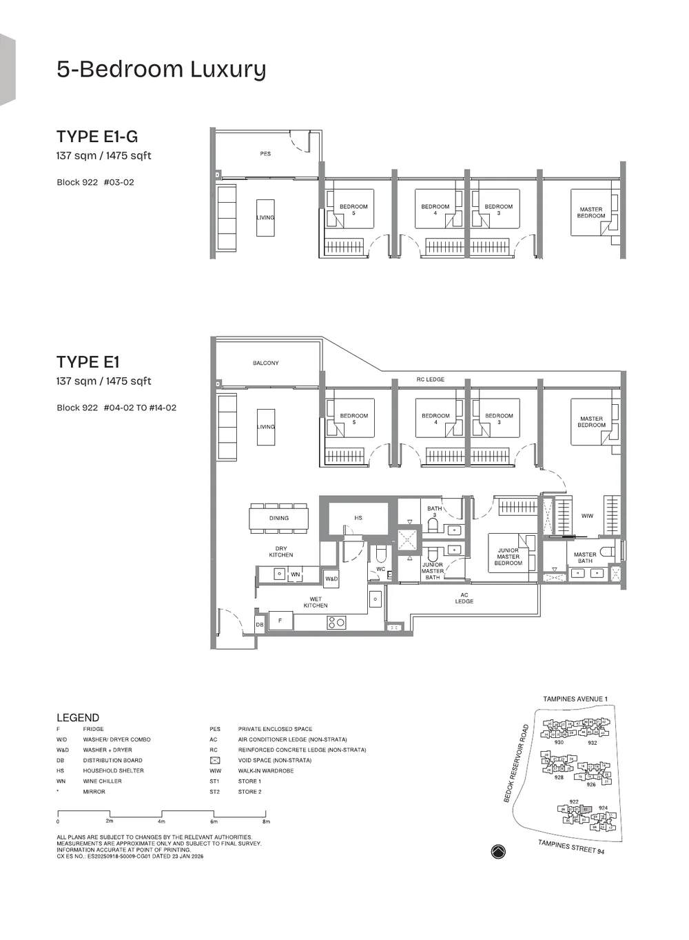 Pinery Residences Type E1 5-Bedroom Luxury floor plan