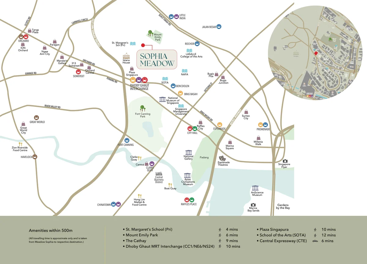 Sophia Meadows location map in District 9 Mount Sophia