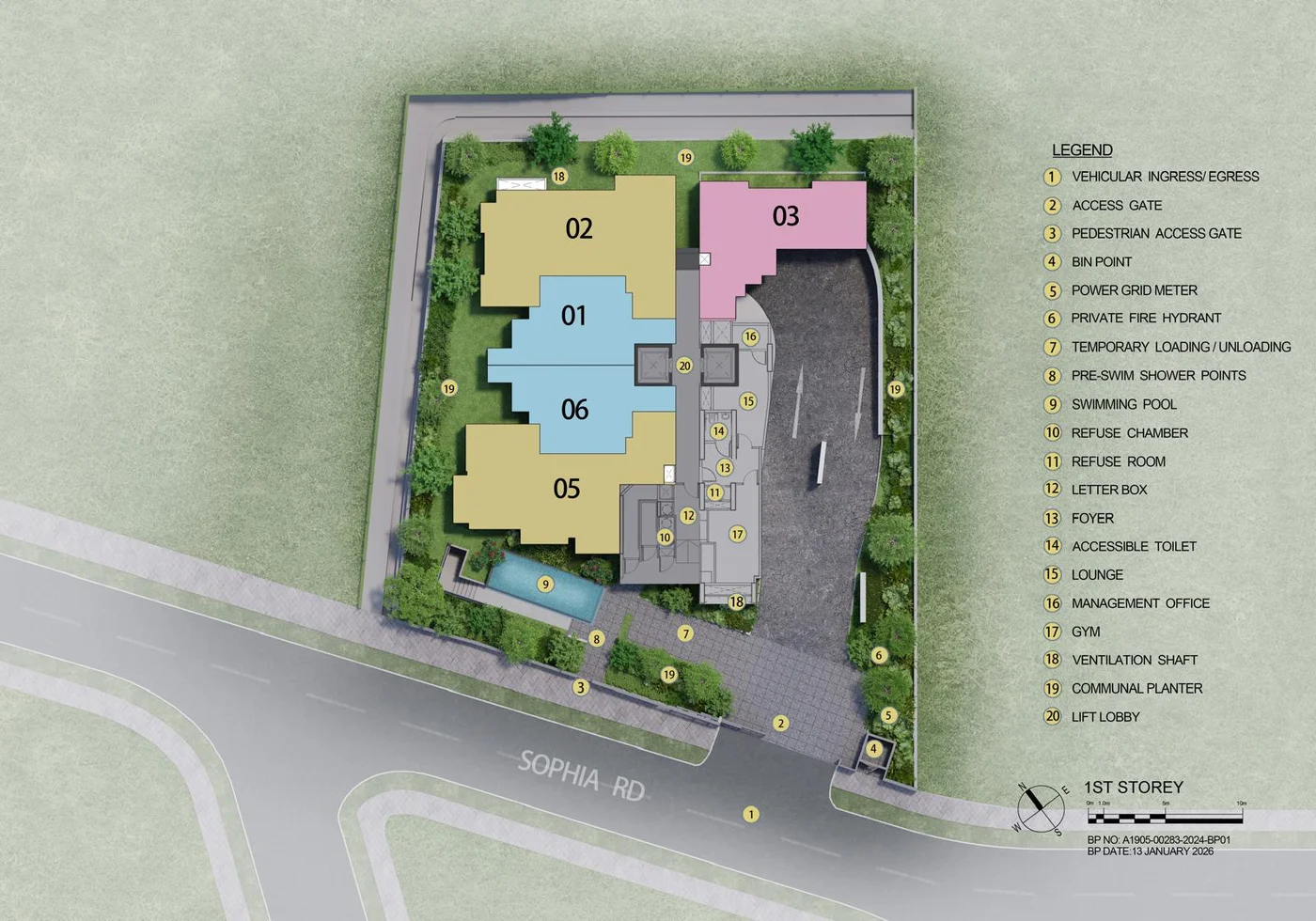 Sophia Meadows 1st storey site plan