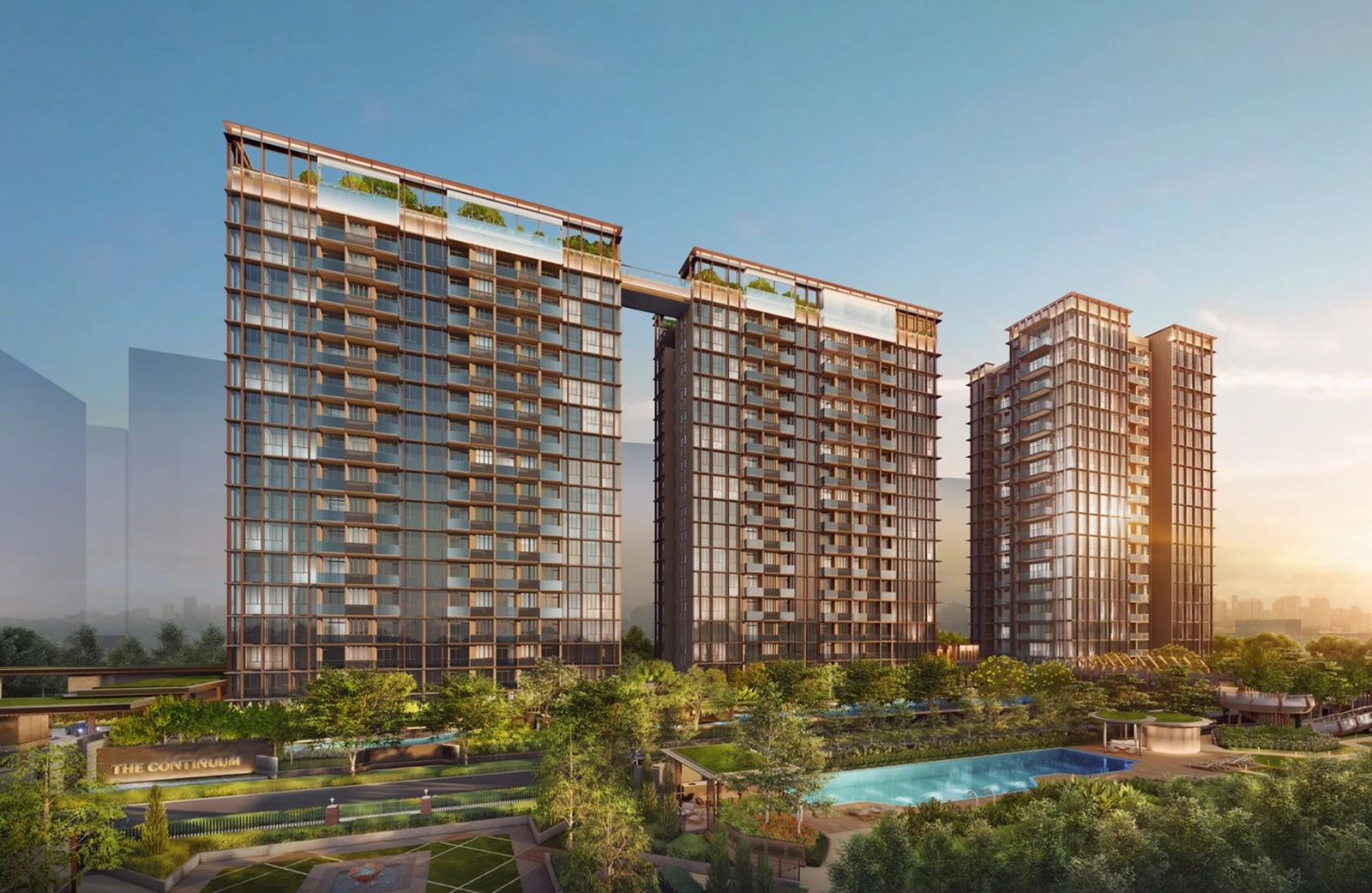 Architectural rendering of The Continuum at Thiam Siew Avenue