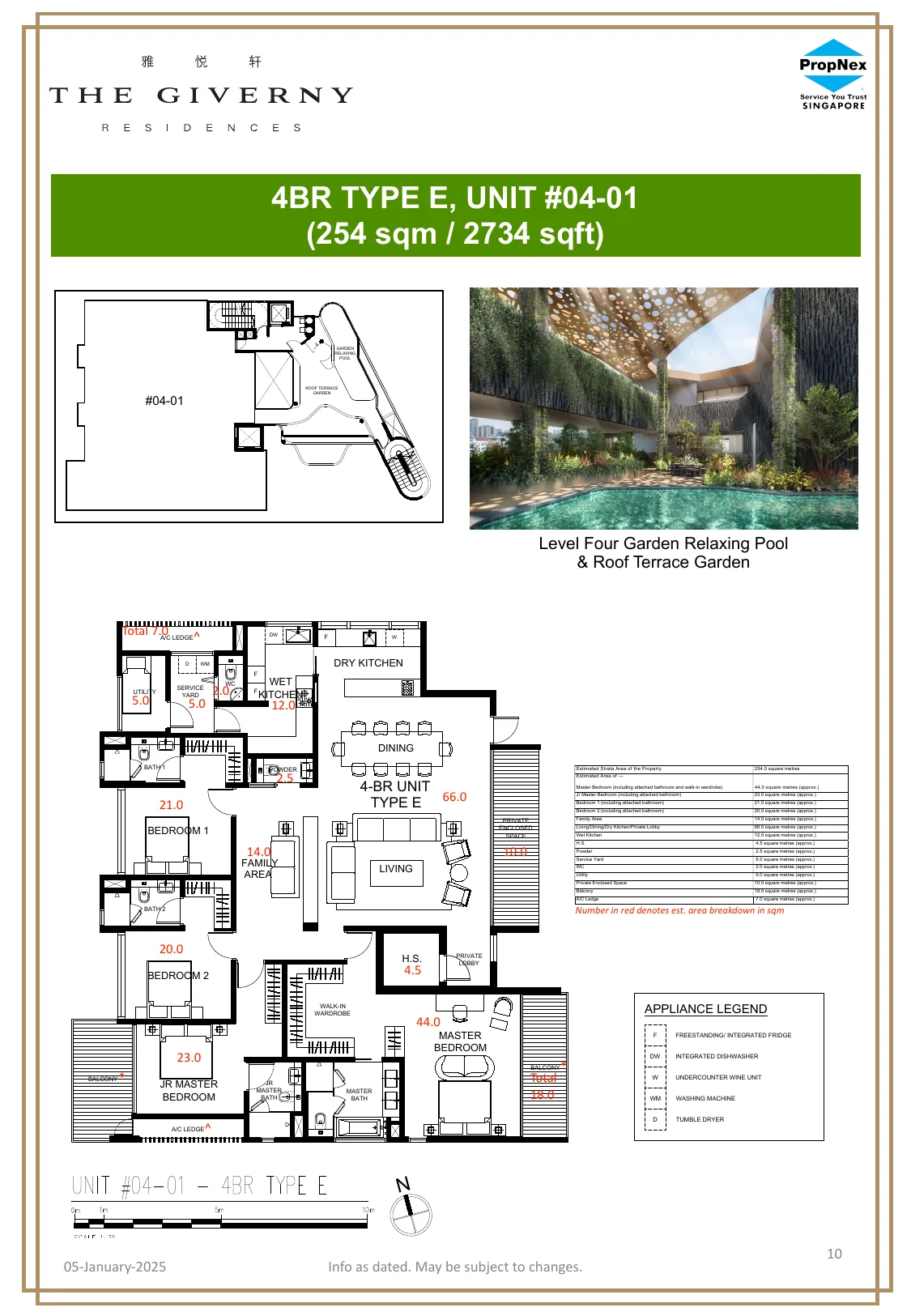 The Giverny Residences 4-Bedroom Type E floor plan