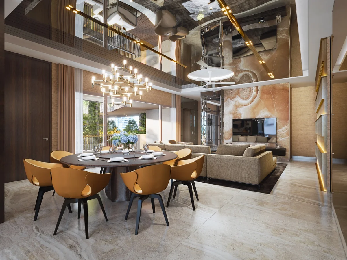 The Giverny Residences Living Room by Peter Tay Studio
