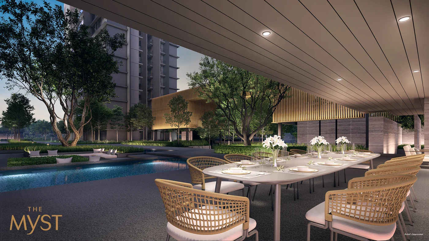 Clubhouse social lounge at The Myst