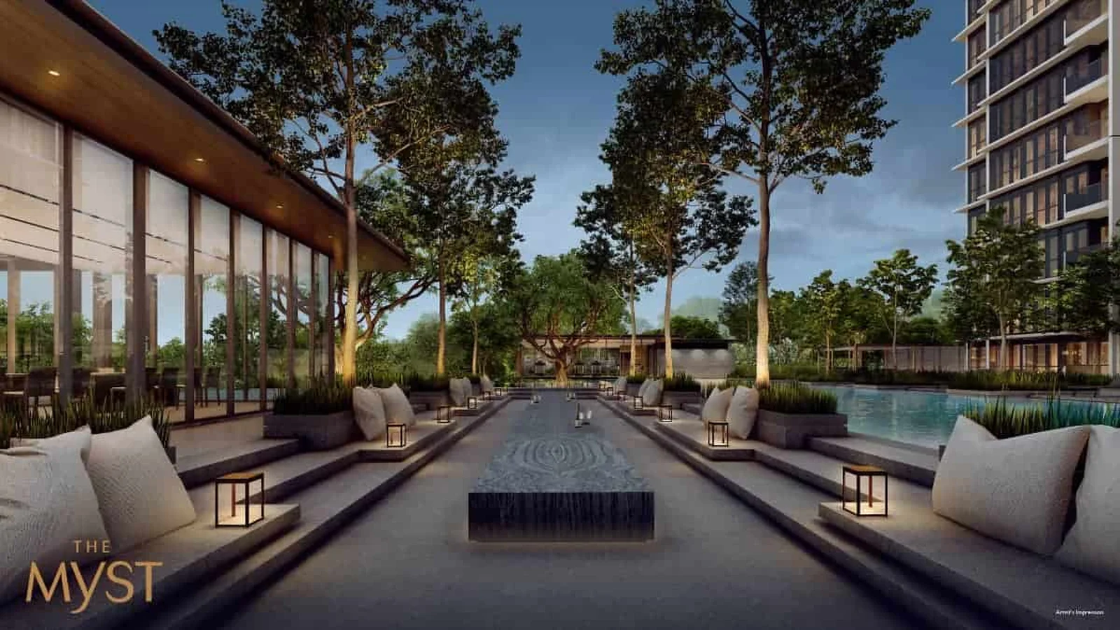 Architectural perspective of The Myst by CDL