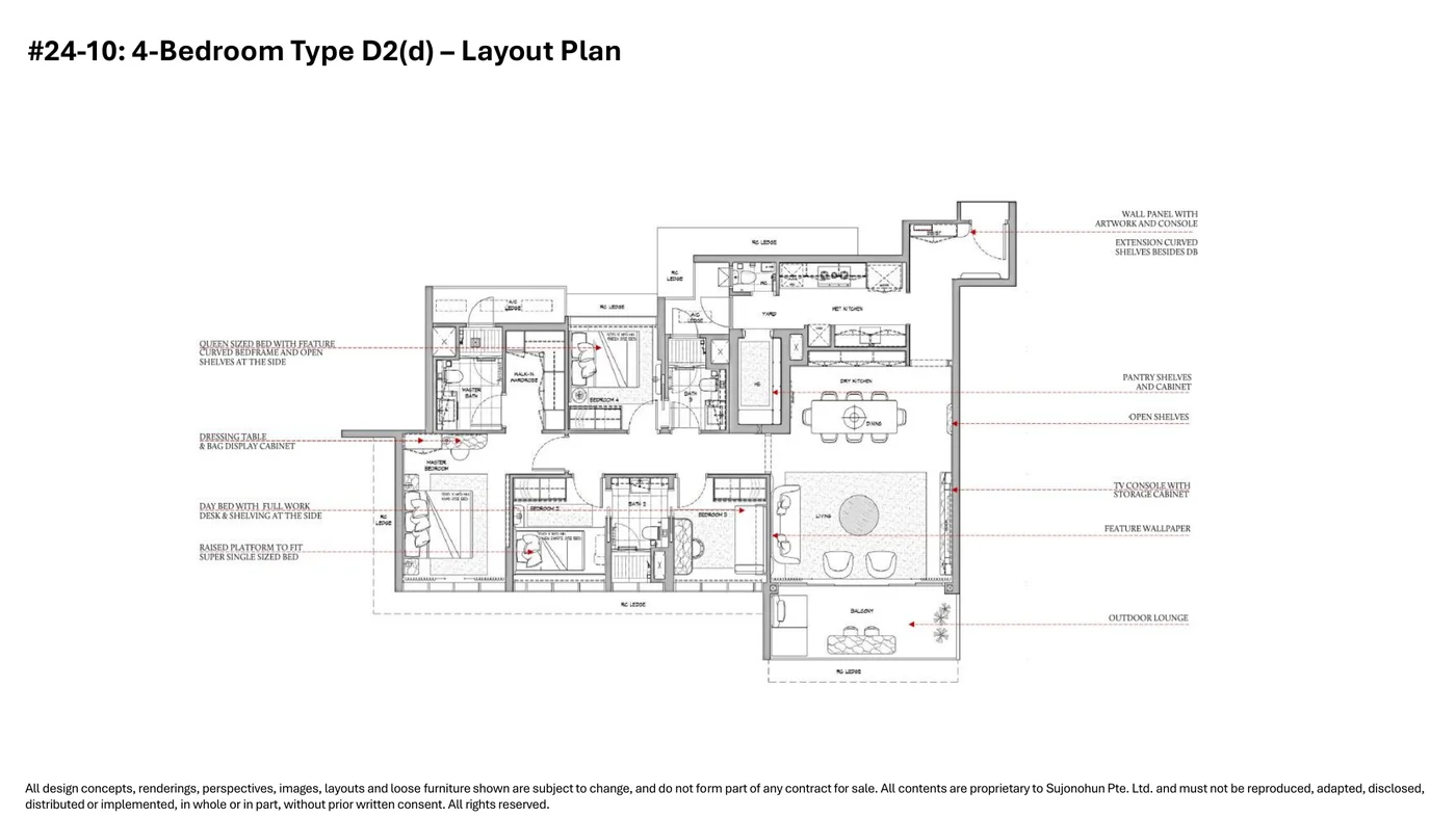 The Myst 4-Bedroom Type D2(d) 1,851 sq ft floor plan