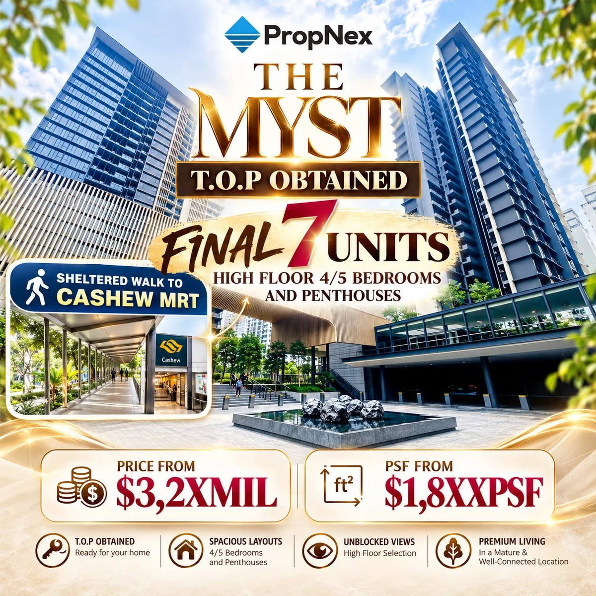 The Myst T.O.P. Obtained Final 7 Units promotional flyer