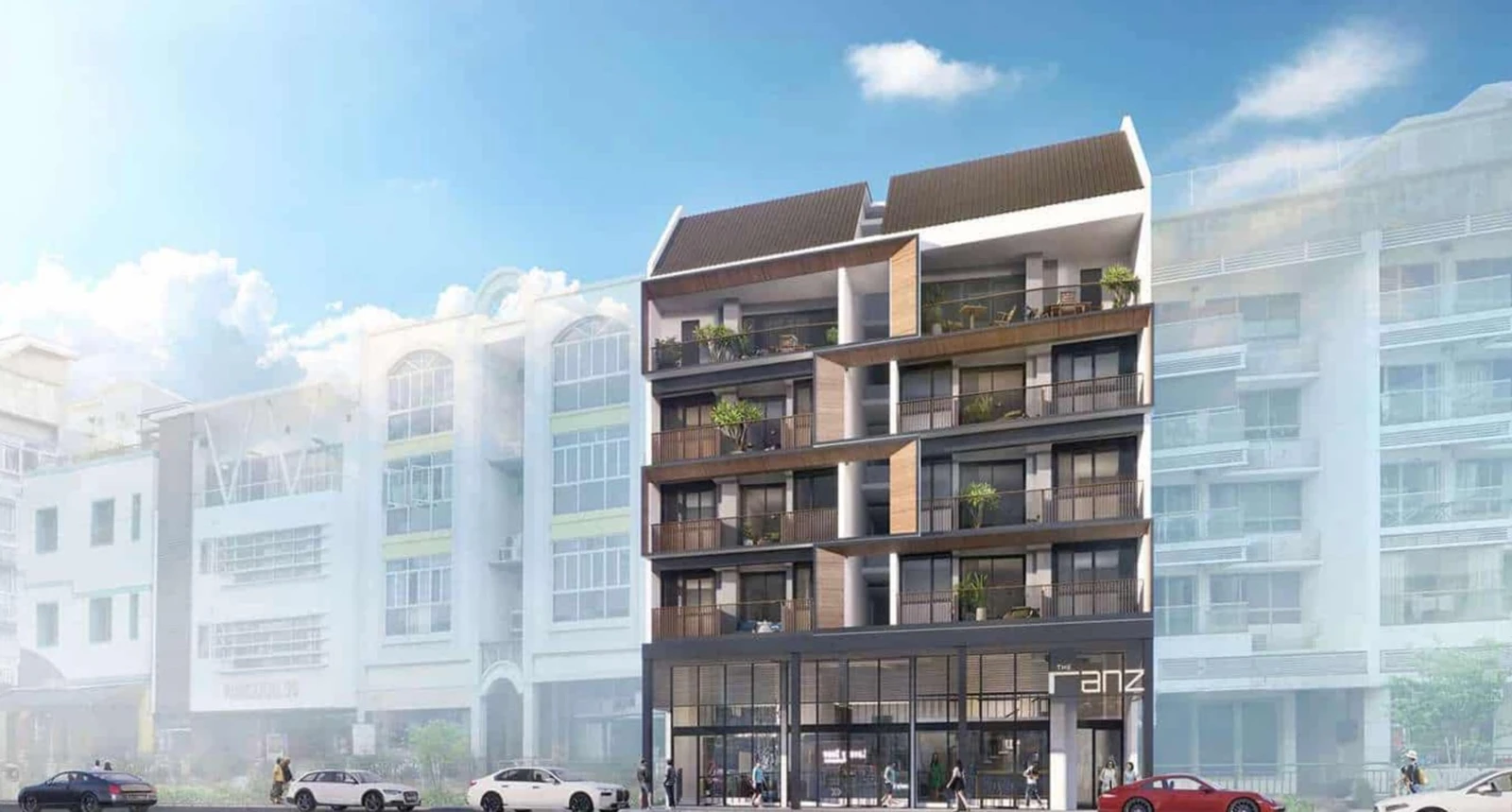 The Ranz boutique freehold development facade along Rangoon Road