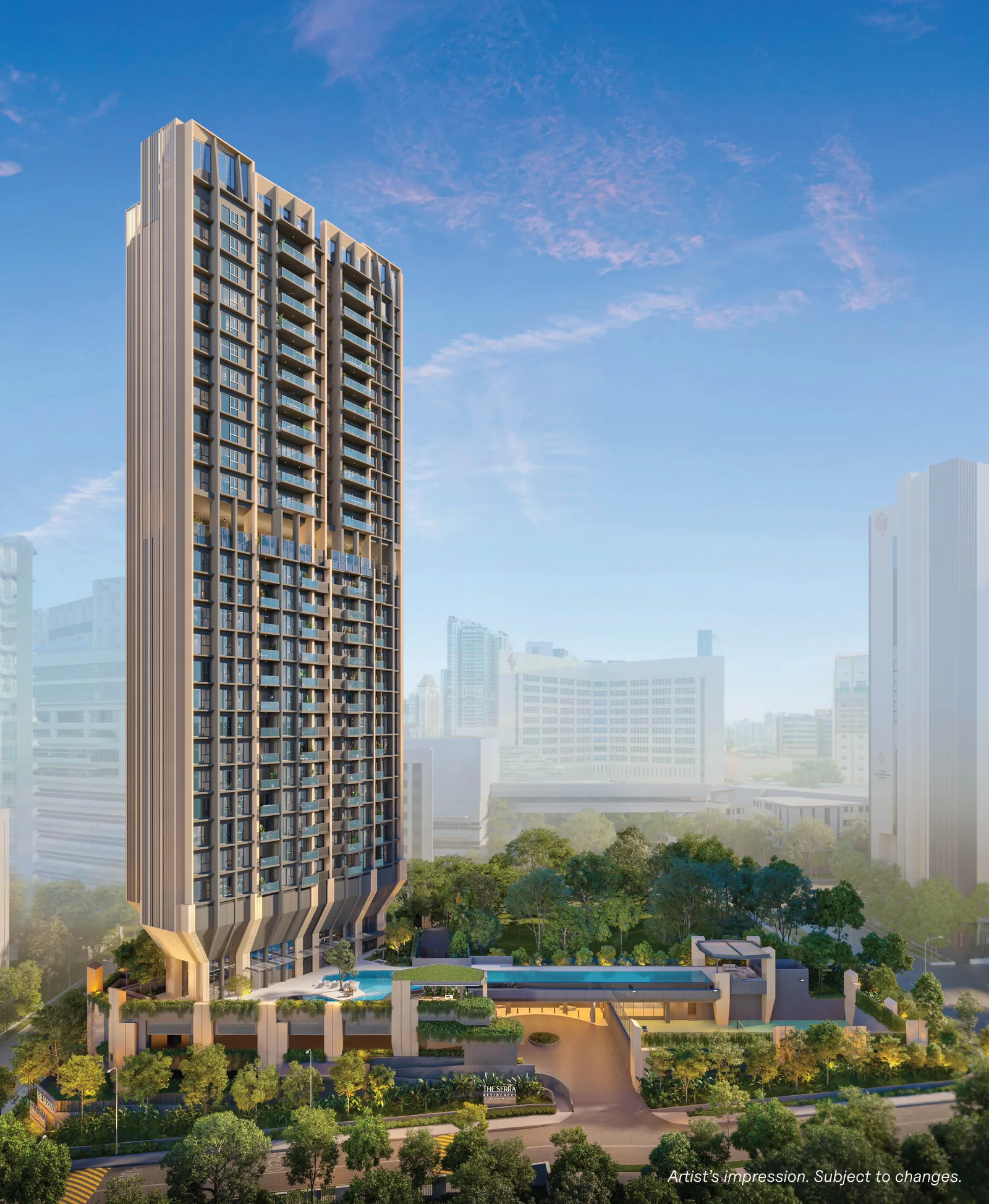 Artist’s impression supplied for The Serra Residences