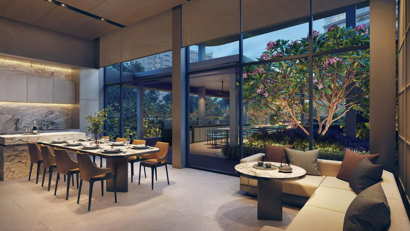 Social Club and private dining lounge at Union Square Residences