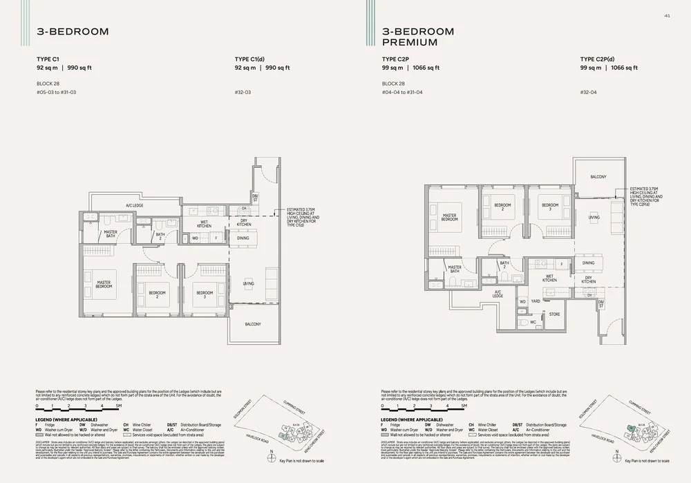 Union Square Residences 3-Bedroom official floor plan