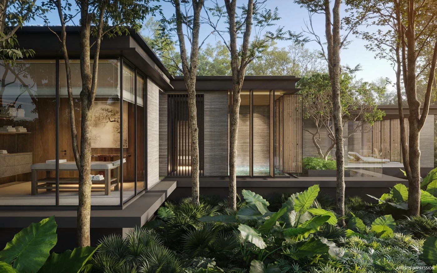 The Botanical Villa spa retreat and massage pavilion at UPPERHOUSE