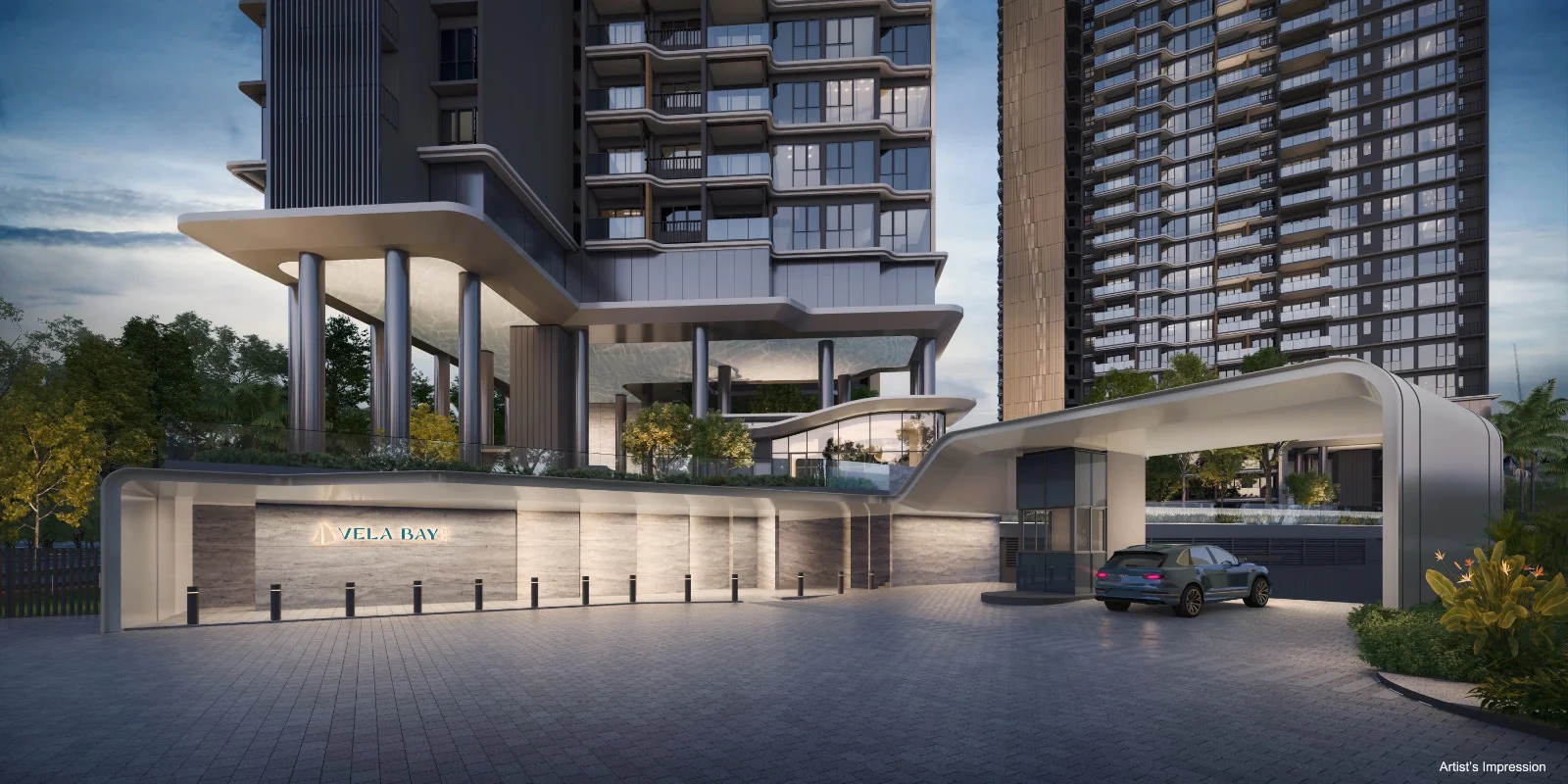 Artist’s impression of Vela Bay Grand Arrival Lobby
