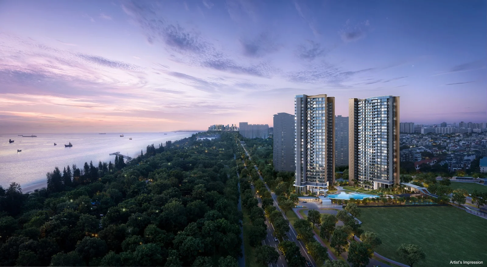 Artist’s impression of East Coast Park connectivity from Vela Bay