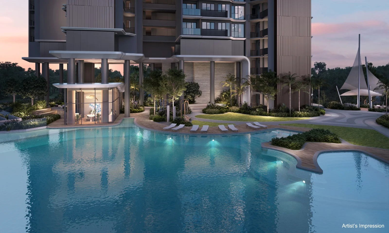 Artist’s impression of The Vela Pool 50m lap pool