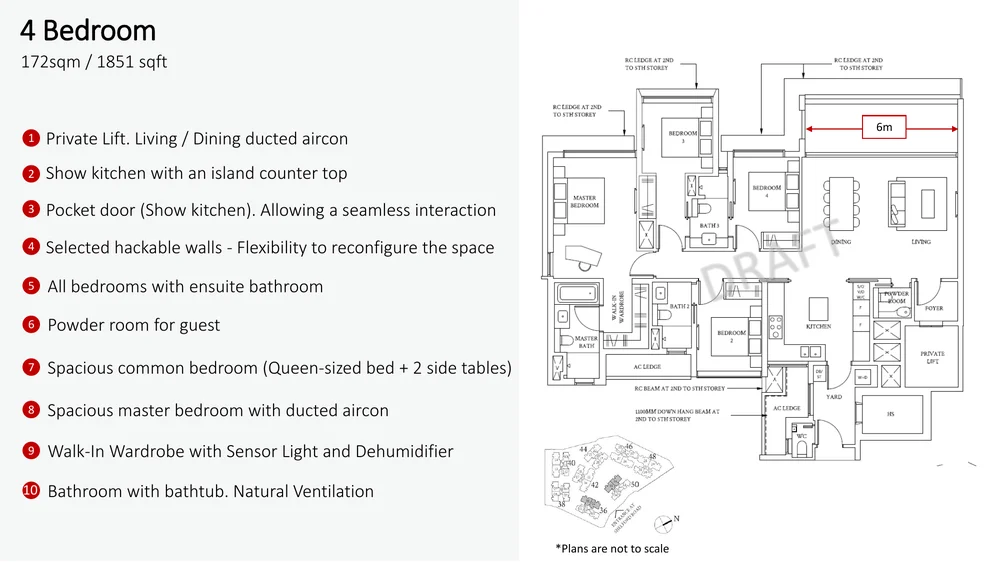 Watten House Type D1 4-Bedroom floor plan