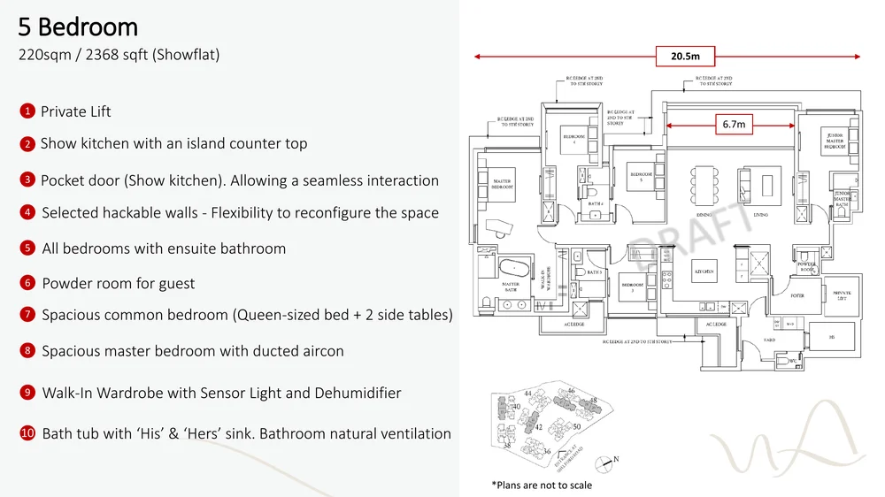 Watten House Type E1 5-Bedroom Luxury floor plan